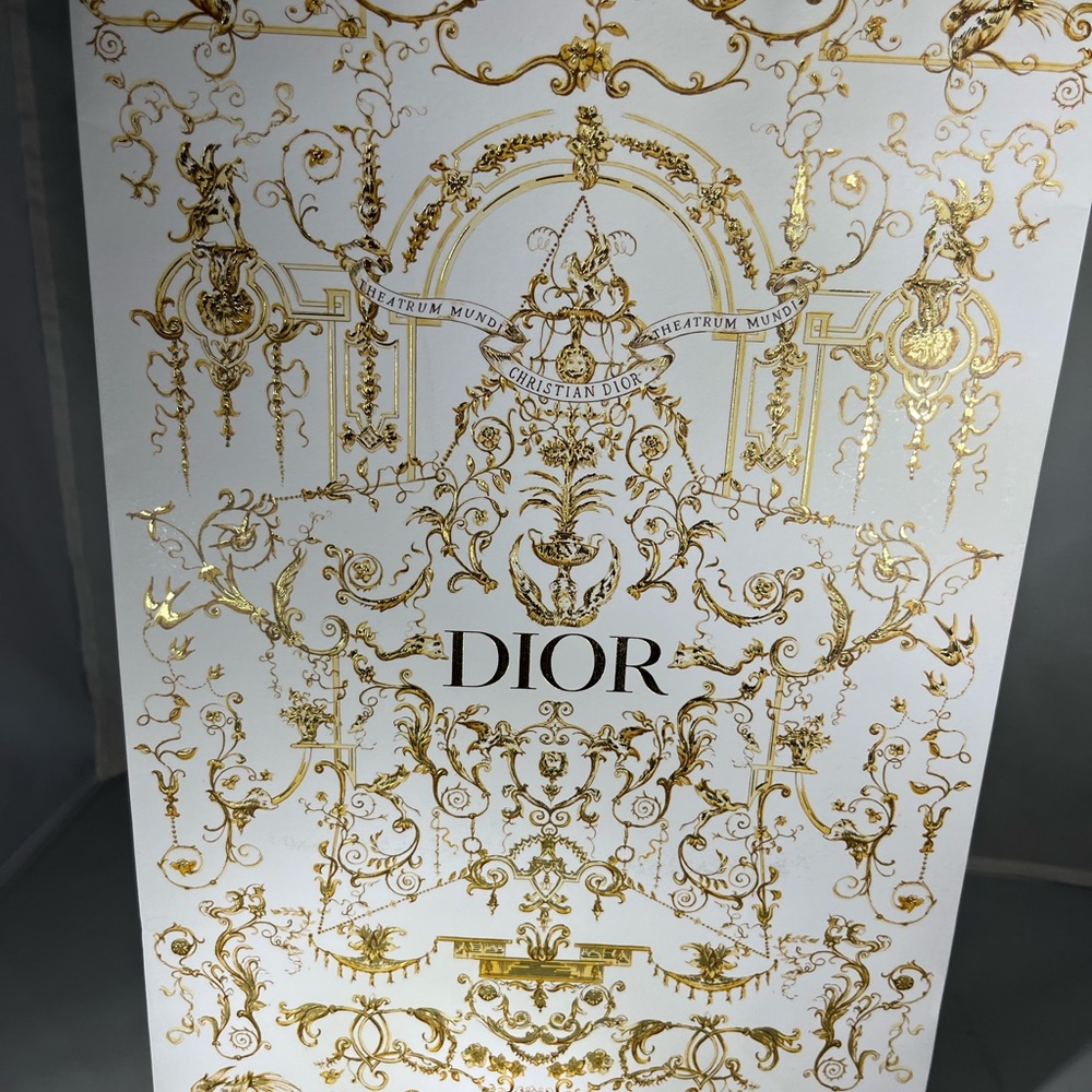 Dior Elegant Gold and White shopping bag